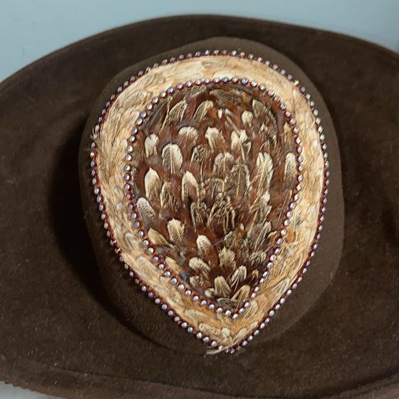 RARE unique  vintage Jack Mconnell Feather High Fashion Hat main image 10